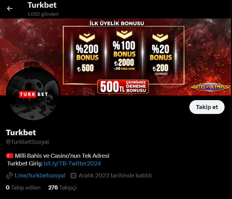 Turkbet Twitter